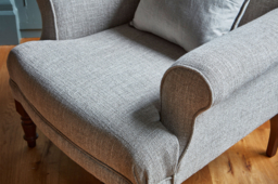 Green Linen Armchair - Traditional Accent Custom Arm Chair - Tidworth Range - thumbnail 7