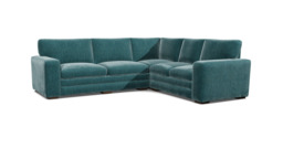 Teal Velvet 3X2 Seater Corner Sofa - Modern Style Custom Sofa In Stain Resistant Velvet - Sloane Range