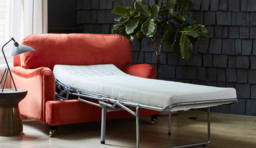 White Chenille Loveseat Armchair Sofabed - Traditional Style Single Chair Bed In Stain Resistant Chenille - Helston Range - thumbnail 5