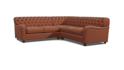 Bakewell 2 Seater Corner Sofa Bed  red - thumbnail 1