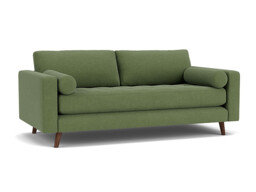 Green Linen 2.5 Seater Sofa - Modern Style Custom Sofa Settee - Shoreditch Range - thumbnail 1