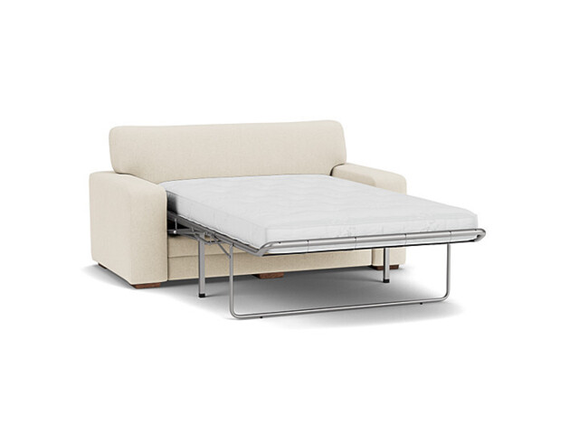 White Chenille 2.5 Seater Sofabed - Modern Fold Out Custom Sofa Bed In Stain Resistant Chenille - Sloane Range - image 1