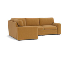 Orange Velvet 3X1.5 Seater Corner Sofa - Modern Fold Out Custom Sofa Bed In Stain Resistant Velvet - Sloane Range - thumbnail 1