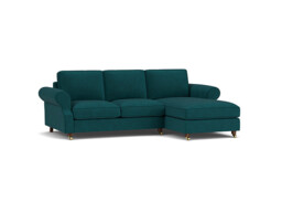 Kendal 3 seater Chaise Sofa Bed  teal