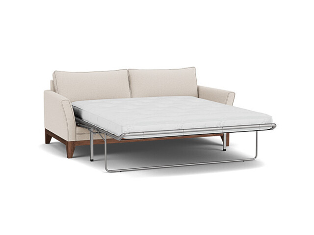 Cream Fabric 3.5 Seater Sofabed - Modern Fold Out Custom Sofa Bed - Exmouth Range - image 1