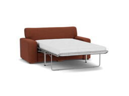 Red Velvet 2.5 Seater Sofabed - Modern Fold Out Custom Sofa Bed In Easy Clean Velvet - Sloane Range - thumbnail 1