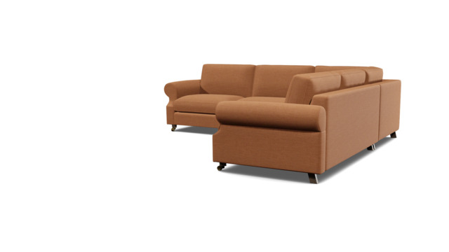 Kendal 3.5 Seater Corner Sofa Bed orange - image 1
