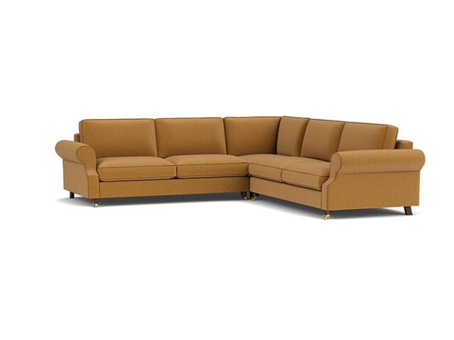 Kendal 3.5 Seater Corner Sofa Bed orange - image 1