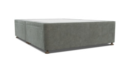 Grey Fabric Double Bed Divan - Modern Style Divan Base In Easy Clean Fabric - Barnsley Range - thumbnail 1