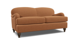 Orange Velvet 3 Seater Sofabed - Traditional Fold Out Custom Sofa Bed In Stain Resistant Velvet - Lincoln Range