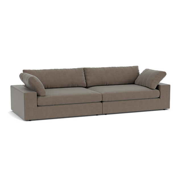Brown Velvet 5 Seater Sofa - Modern Style Custom Sofa In Easy Clean Velvet - Purley Range - image 1
