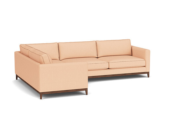 Pink Velvet 4 Seater Corner Sofa - Modern Style Custom Sofa In Stain Resistant Velvet - Darwin Range - image 1