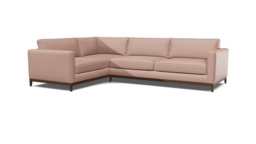 Pink Velvet 4 Seater Corner Sofa - Modern Style Custom Sofa In Stain Resistant Velvet - Darwin Range - thumbnail 1