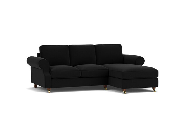 Kendal 2 Seater Chaise Sofa Bed black - image 1