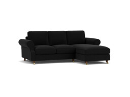Kendal 2 Seater Chaise Sofa Bed black - thumbnail 1