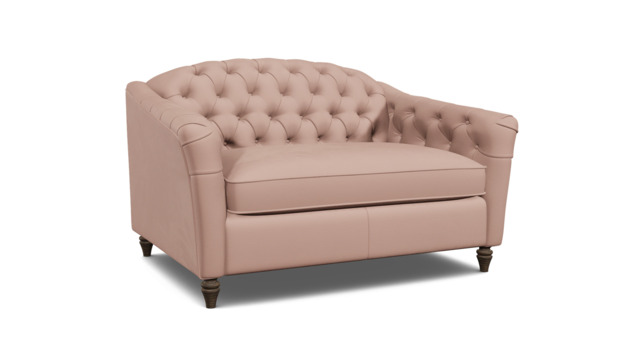 Pink Velvet Loveseat Armchair Sofabed - Traditional Style Single Chair Bed In Stain Resistant Velvet - Payton Range - image 1