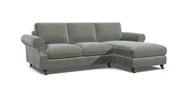 Grey 3 Seater Corner Sofa - Modern Style Fabric Luxury Premium Corner Sofa - Kendal Range - image 1