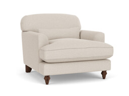 Cream Fabric Armchair - Traditional Ladies Custom Arm Chair - Galloway Range - thumbnail 1