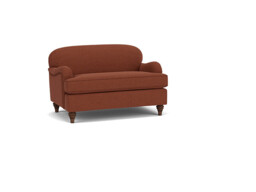 Red Velvet Loveseat Armchair Sofabed - Traditional Style Single Chair Bed In Easy Clean Velvet - Lincoln Range