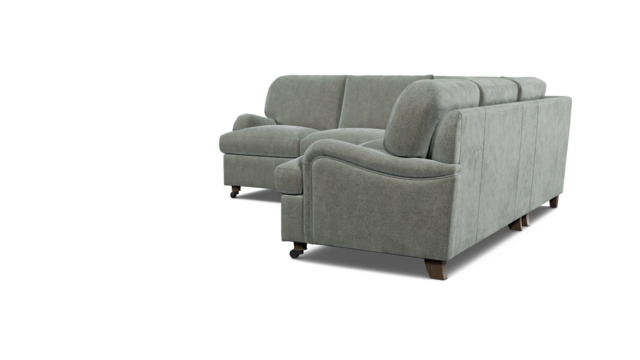 Grey Fabric 2X2 Seater Corner Sofabed - Traditional Fold Out Custom Sofa Bed In Easy Clean Fabric - Helston Range - image 1