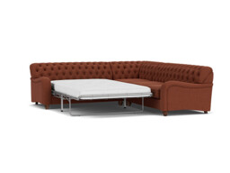 Bakewell 3 Seater Corner Sofa Bed red - thumbnail 1