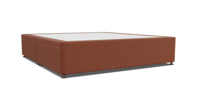 Red Velvet Super King Size Bed Divan - Modern Style Divan Base In Easy Clean Velvet - Barnsley Range - image 1