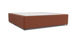 Red Velvet Super King Size Bed Divan - Modern Style Divan Base In Easy Clean Velvet - Barnsley Range