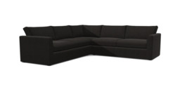 Portland 9 Seater Corner Sofa black - thumbnail 1