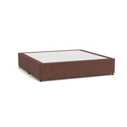 Purple Velvet Emperor Size Bed Divan - Modern Style Divan Base In Easy Clean Velvet - Barnsley Range - thumbnail 1