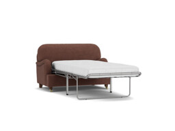 Purple Velvet Loveseat Armchair Sofabed - Traditional Style Single Chair Bed In Easy Clean Velvet - Helston Range