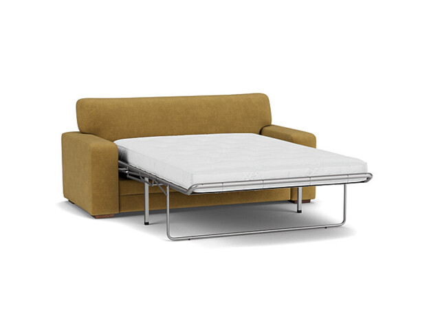 Yellow Velvet 3 Seater Sofabed - Modern Fold Out Custom Sofa Bed In Stain Resistant Velvet - Sloane Range - image 1