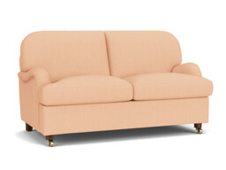 Pink Velvet 2 Seater Sofa - Traditional Style Custom Sofa In Stain Resistant Velvet - Helston Range - thumbnail 1