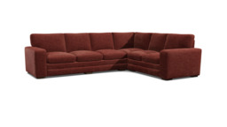 Purple Velvet 4X2 Seater Corner Sofa - Modern Style Custom Sofa In Easy Clean Velvet - Sloane Range
