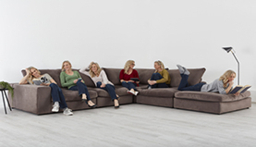 Brown Velvet Large Corner Sofa - Modern Style Corner Custom Sofa In Easy Clean Velvet - Purley Range - thumbnail 2