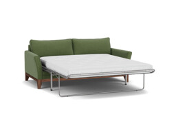 Green Linen 3.5 Seater Sofabed - Modern Fold Out Custom Sofa Bed - Exmouth Range