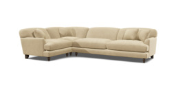 Cream Fabric 4 Seater Left Corner Sofa - Traditional Style Custom Sofa - Galloway Range - thumbnail 1
