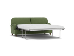 Green Linen 4 Seater Sofabed - Traditional Fold Out Custom Sofa Bed - Helston Range