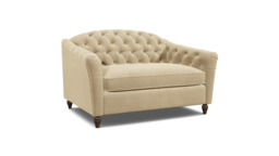 Cream Fabric Loveseat Armchair Sofabed - Traditional Style Single Chair Bed - Payton Range