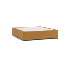Orange Velvet Super King Size Bed Divan - Modern Style Divan Base In Stain Resistant Velvet - Barnsley Range - thumbnail 1