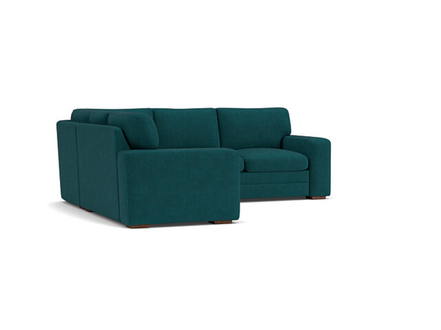 Teal Velvet 2X2.5 Seater Corner Sofabed - Modern Style Custom Sofa In Stain Resistant Velvet - Sloane Range - image 1