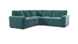 Teal Velvet 2X2.5 Seater Corner Sofabed - Modern Style Custom Sofa In Stain Resistant Velvet - Sloane Range