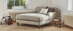 Darlings of Chelsea Galloway Stylish Black Loveseat Chaise Day Bed - thumbnail 2