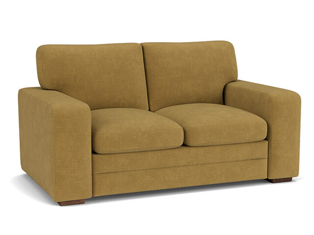 Yellow Velvet 2 Seater Sofa - Modern Style Custom Sofa In Stain Resistant Velvet - Sloane Range - image 1