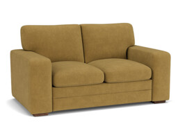 Yellow Velvet 2 Seater Sofa - Modern Style Custom Sofa In Stain Resistant Velvet - Sloane Range - thumbnail 1
