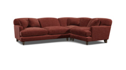 Purple Velvet 3 Seater Right Corner Sofa - Traditional Style Custom Sofa In Easy Clean Velvet - Galloway Range