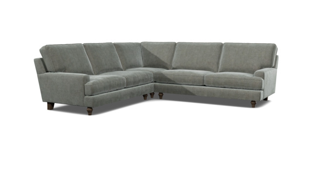 Grey Fabric 4 Seater Corner Sofa - Modern Style Custom Sofa In Easy Clean Fabric - Whinfell Range - image 1
