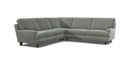 Grey Fabric 4 Seater Corner Sofa - Modern Style Custom Sofa In Easy Clean Fabric - Whinfell Range - thumbnail 1