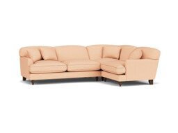 Pink Velvet 3 Seater Right Corner Sofa - Traditional Style Custom Sofa In Stain Resistant Velvet - Galloway Range - thumbnail 1