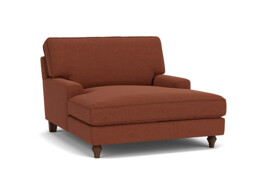 Darlings of Chelsea Whinfell Stylish Red Loveseat Chaise Day Bed - thumbnail 1