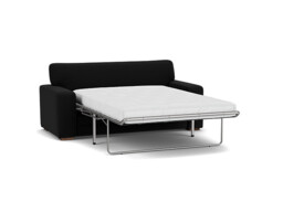 Black Velvet 3 Seater Sofabed - Modern Fold Out Custom Sofa Bed In Easy Clean Velvet - Sloane Range - thumbnail 1